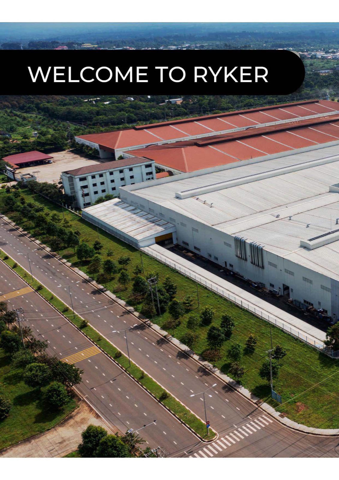 Aerial view of the furniture factory